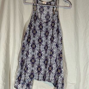 Pixley Geometric Patterned Top in Blue and Yellow